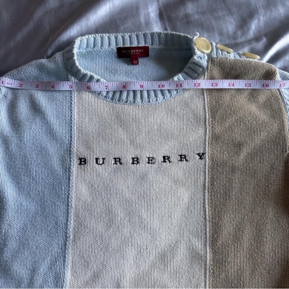 BURBERRY LONDON Colorblock Logo Knit Sweater $1,200MSRP - Picture 14 of 14